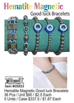 Hematite Magnetic Good Luck Bracelets